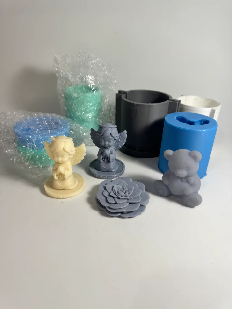 Moldes de silicona y figuras